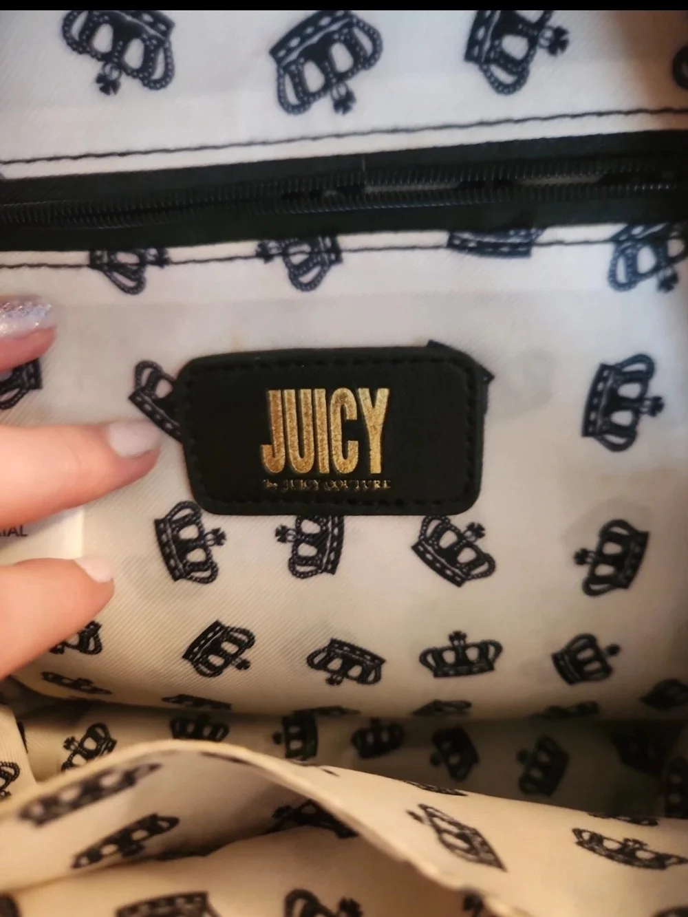 Juicy Couture Black Mini Backpack with Gold Accent